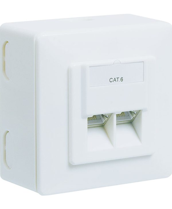 GooBay Cat.6a Universal Wall Plate White 68244
