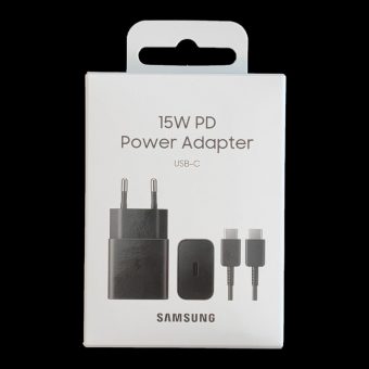 Samsung Φορτιστής με Θύρα USB-C και Καλώδιο USB-C PD15W, Μαύρος EP-T1510XBEGEU - Image 5
