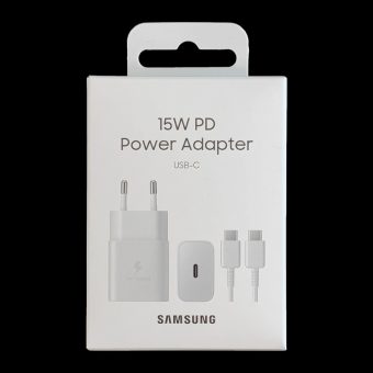 Samsung Φορτιστής με Θύρα USB-C και Καλώδιο USB-C PD15W, Λευκός  EP-T1510XWEGEU - Image 5