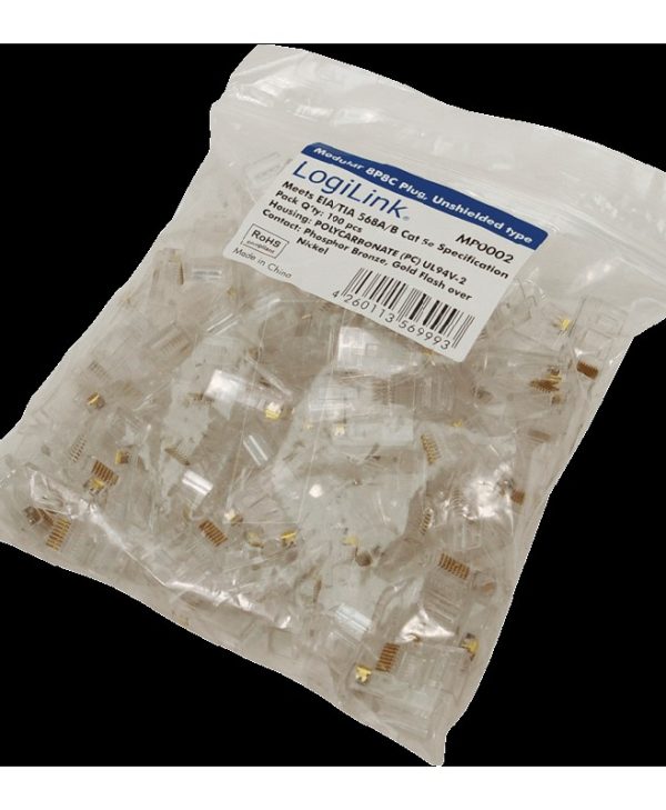 Logilink Cat.5e RJ45 Modular Plug Unshielded 100-pcs MP0002