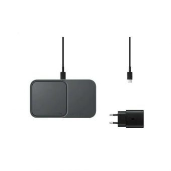 Samsung Ασύρματος Φορτιστής (Fast Wireless Duo Charger & Adapter) 15W Μαύρος EP-P5400TBEGEU