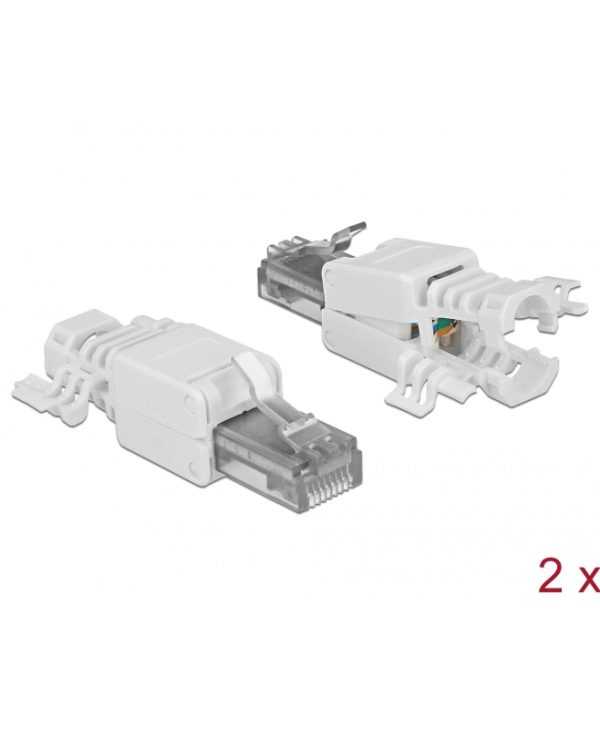 Delock UTP Cat.6a RJ45 Plug Toolfree 2-pcs 86417