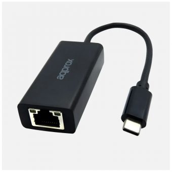 Approx USB-C Gigabit Lan Network Adapter Black C43