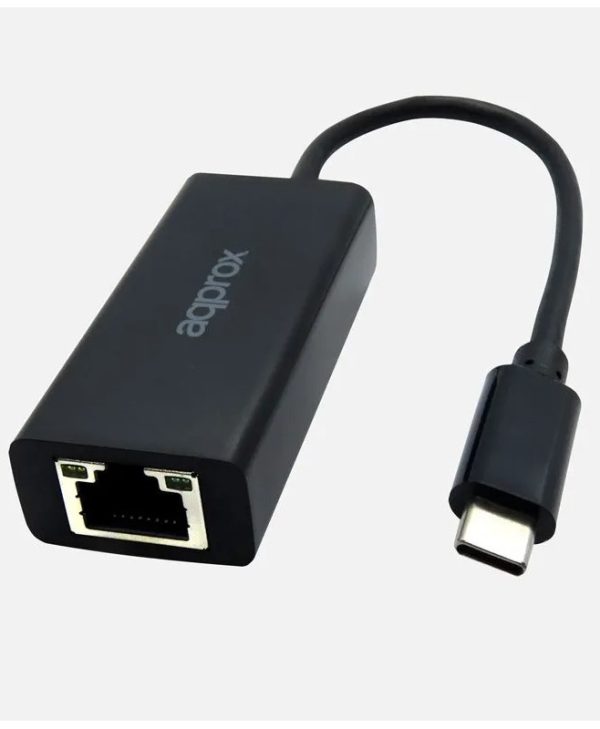 Approx USB-C Gigabit Lan Network Adapter Black C43
