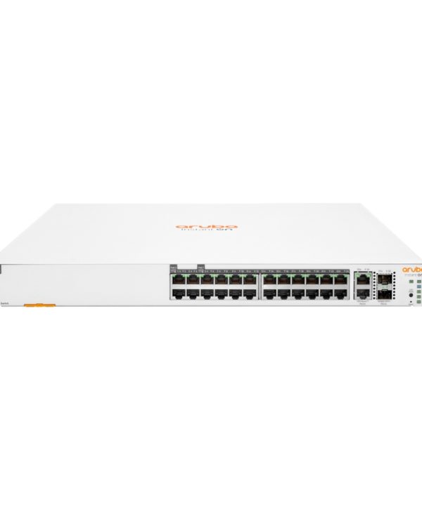 HP Enterprise Aruba Instant-On 1960 24-Port 10Gbase-T SFP+ PoE 370W Managed L2/L3 White Switch JL807A