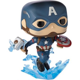 Funko POP! Marvel: Avengers Endgame - Captain America with Broken Shield & Mjolnir #573 Bobble-Head Vinyl Figure 889698451376 - Image 3