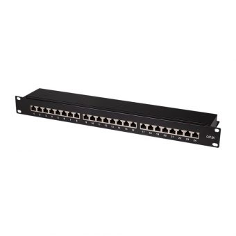LogiLink Patch Panel 1U 19" 24-Port RJ45 Cat.6a LSA Rack Mount Black NP0061