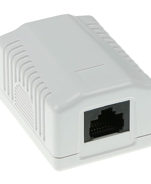 Intronics ACT UTP 1-Port RJ45 Cat.5e LSA Sticker Wall Junction Box White FA5003