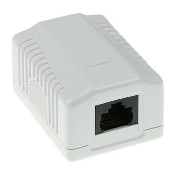 Intronics ACT UTP 1-Port RJ45 Cat.6 LSA Sticker Wall Junction Box White FA6003