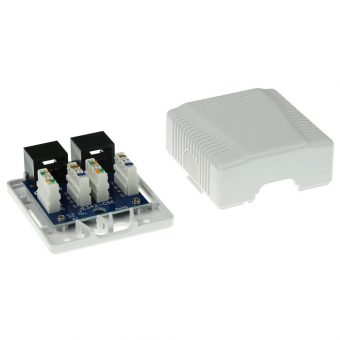 Intronics ACT UTP 2-Port RJ45 Cat.5e LSA Sticker Wall Junction Box White FA5002 - Image 3