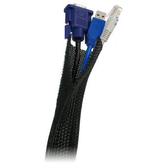 Logilink FlexWrap Cable Sleeve Velcro Wire Manager 1.8m Black KAB0006 - Image 2