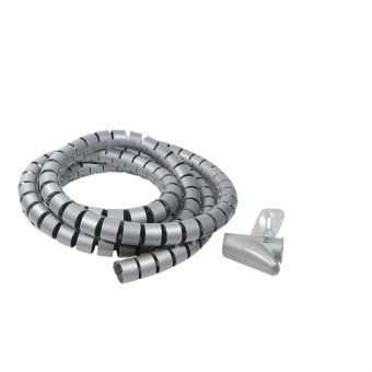 Logilink Spiral Cable Sleeve Wrapping Band Wire Manager 2.5m Grey KAB0013