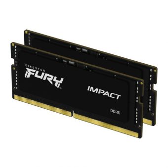 Kingston FURY Impact 16GB (2 x 8GB) 4800 MHz C38 1R DDR5 SO-DIMM Black KF548S38IBK2-16 - Image 2