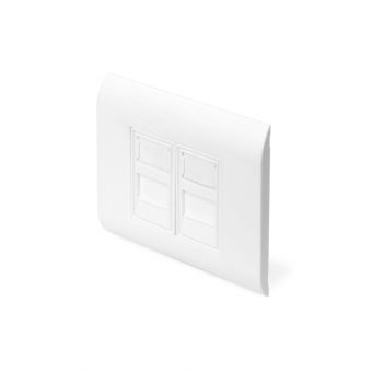 Digitus Wall Outlet (80mm) 2-Port Keystone French type White DN-93802