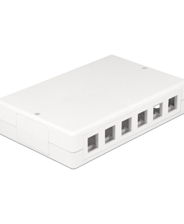 Delock Keystone Surface Mounted Box 6-Port White 86172