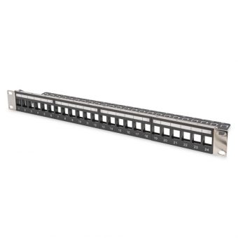 Digitus Keystone Patch Panel 1U 19" 24-Ports Black DN-91411-LF