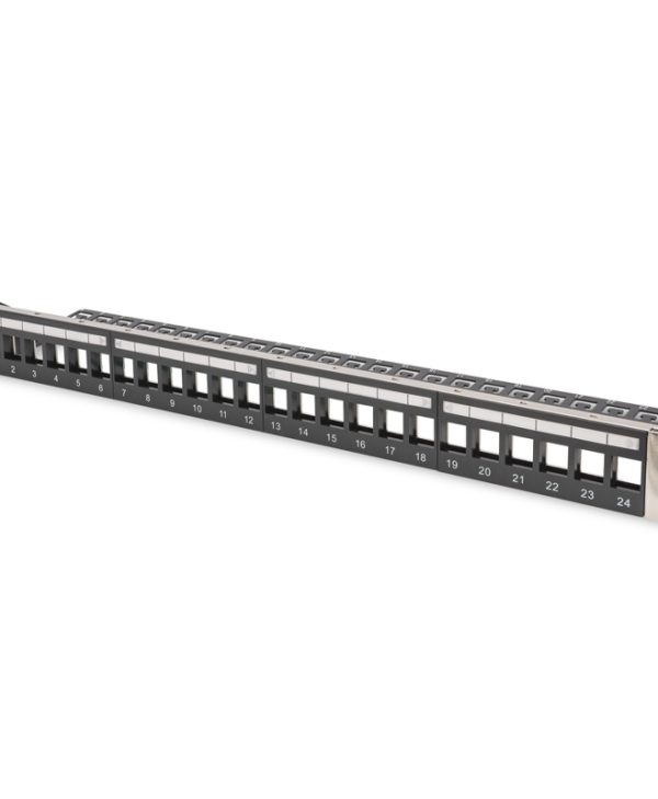 Digitus Keystone Patch Panel 1U 19" 24-Ports Black DN-91411-LF