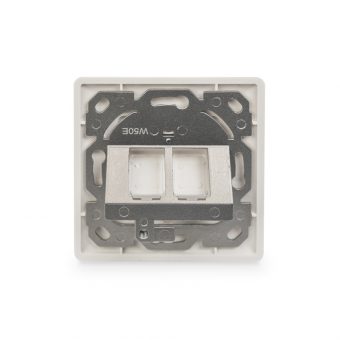 Digitus Wall Outlet (80mm) 2-Port Keystone Angled White DN-93801-1 - Image 2