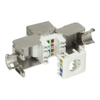 LogiLink Keystone Module Insert STP RJ45/LSA Cat.6a ToolFree Silver NK4001 - Image 2