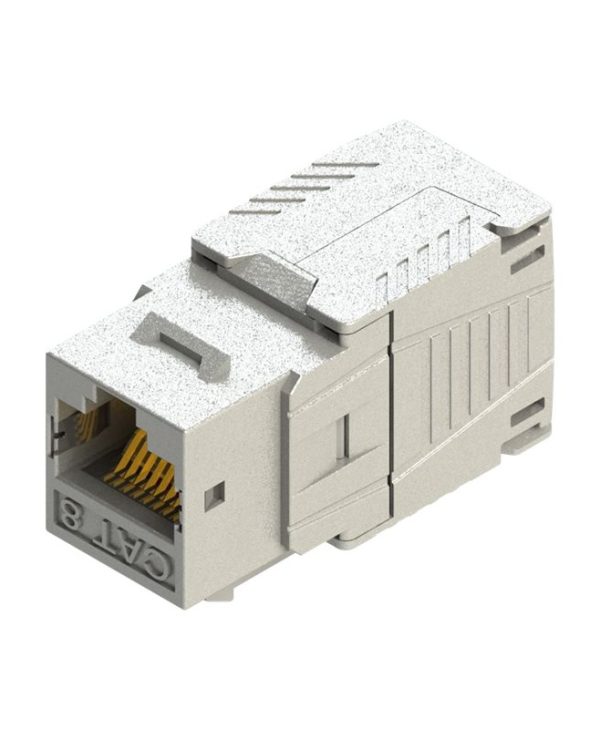 Roline Keystone Module Insert STP RJ45/LSA Cat.8 ToolFree Silver 26.11.0381-50