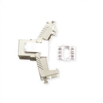 Roline Keystone Module Insert STP RJ45/LSA Cat.8 ToolFree Silver 26.11.0381-50 - Image 3