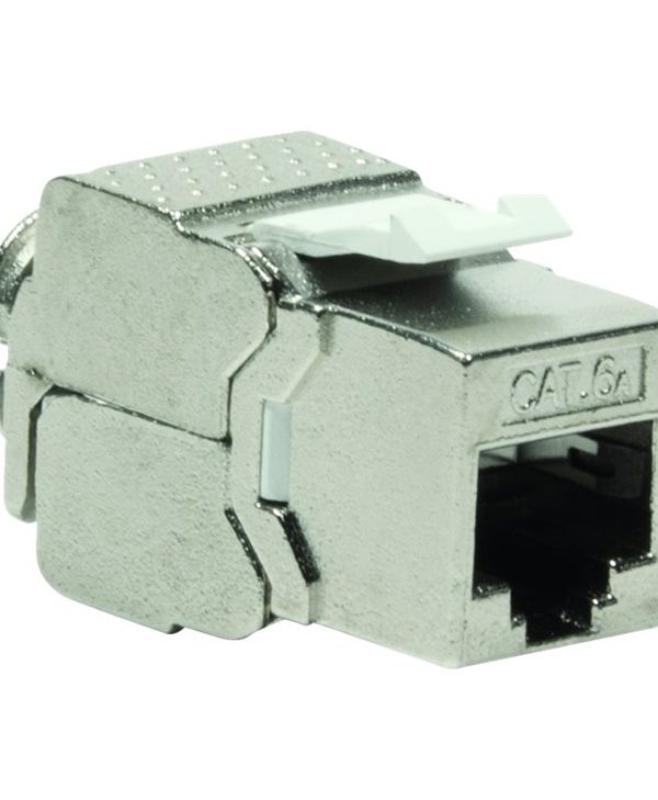 LogiLink Keystone Module Insert STP RJ45/LSA Cat.6a ToolFree Slim Silver NK4003