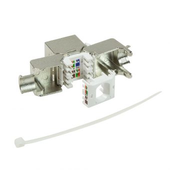 LogiLink Keystone Module Insert STP RJ45/LSA Cat.6a ToolFree 14.8mm Silver NK4019 - Image 3
