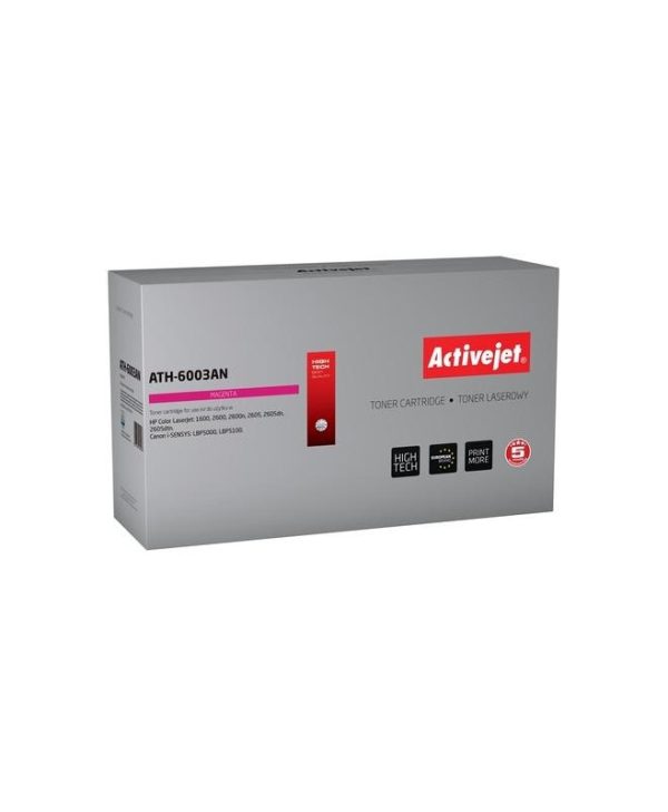 Activejet ATH-6003AN Toner For HP 124A Q6003A And Canon CRG-707M Magenta 2k Pgs
