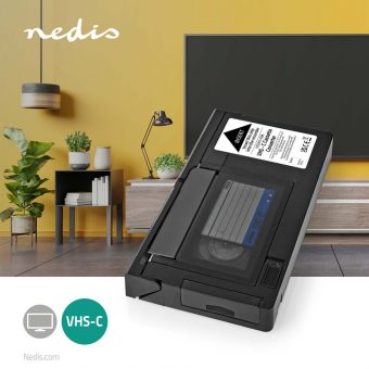 Nedis VHS-C Cassette Converter VHS-C to VHS Plug and play Black VCON110BK