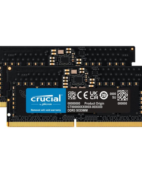 Crucial 32GB (2x16GB) 4800MHz C40 DDR5 SO-DIMM CT2K16G48C40S5