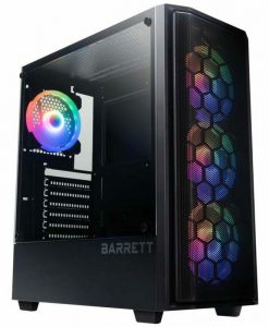 Barrett No3 Midi Tower Tempered Glass Black 787790410942