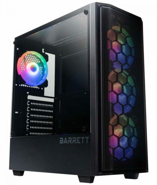 Barrett No3 Midi Tower Tempered Glass Black 787790410942