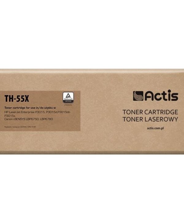Actis TH-55X Toner For HP 55X CE255X And Canon CRG-724H Black 12.5k Pgs