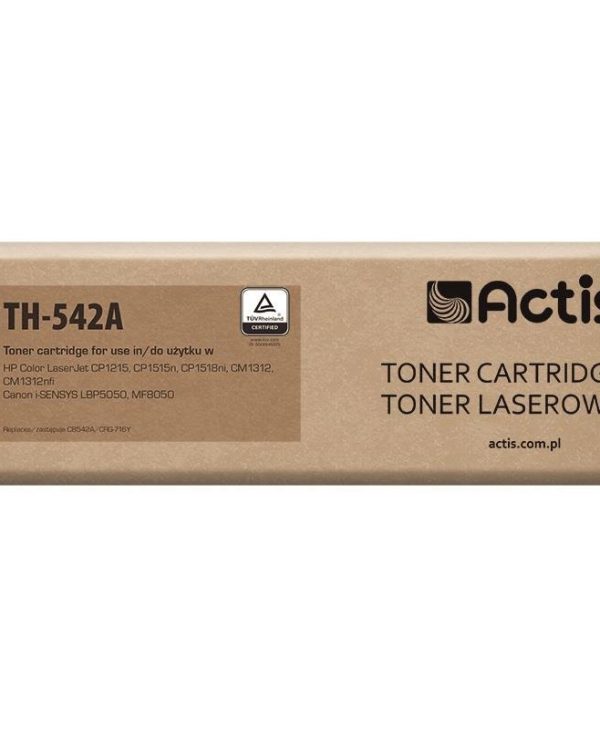Actis TH-542A Toner For HP 125A CB542A And Canon CRG-716Y Yellow 1.5k Pgs