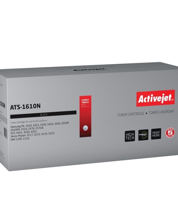 Activejet ATS-1610N Toner For Samsung ML-1610D2 / 2010D3 And Xerox 106R01159 And Dell J9833 Black 3k Pgs