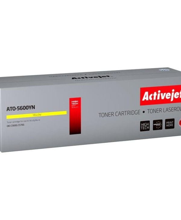 Activejet ATO-5600YN Toner For OKI 43324406 Yellow 2k Pgs
