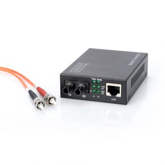 Digitus Fiber Gigabit Media Converter RJ45 Multi-Mode 0.5km Black DN-82110-1 - Image 2