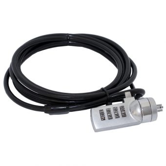 Approx Security Cable Combination Lock 1.8m Vinyl Black NCLV2