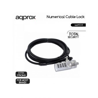 Approx Security Cable Combination Lock 1.8m Vinyl Black NCLV2 - Image 2