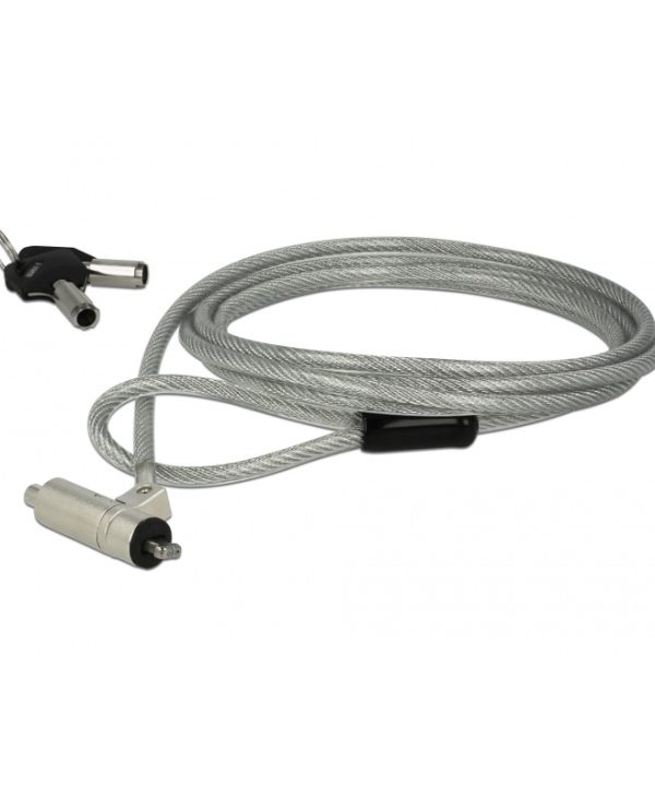 Delock Navilock Security Cable Key Lock 1.8m Steel for Noble Wedge & HP Elite X2 20654
