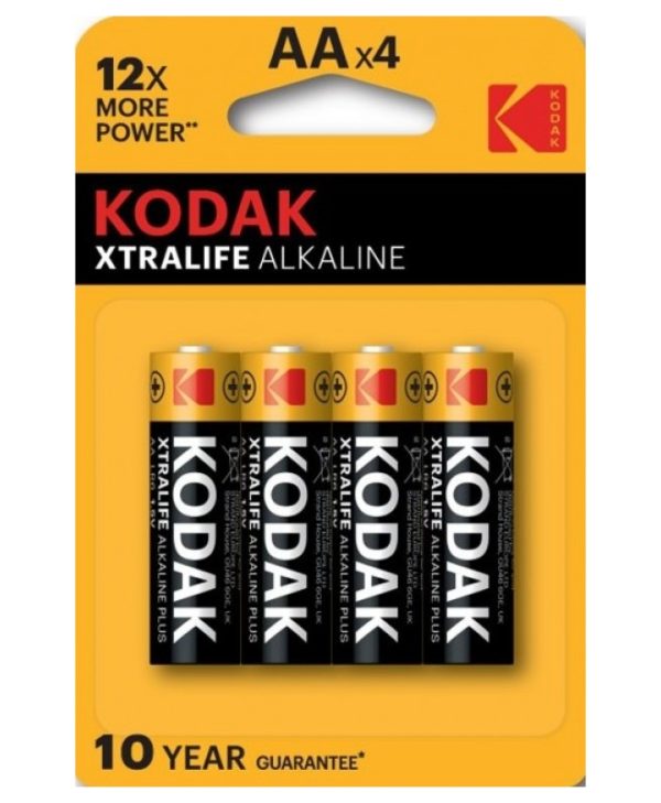 Kodak XTRALIFE AA alkaline battery pack of 4pcs 887930952025