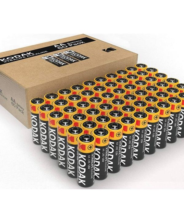 Kodak XTRALIFE AA alkaline battery pack of 60pcs