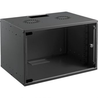 Mirsan MR. SOHO 19" Wall Mount Rack Cabinet 6U 30x45 cm Black FlatPack SOH06U45DE19.01
