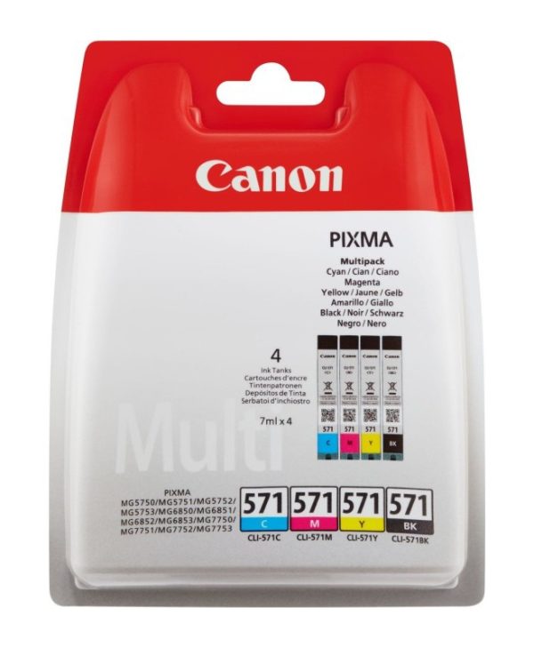 Canon CLI-571 Ink Multipack BK/C/M/Y 0386C004