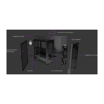 MSI MPG Velox 100P Airflow Midi Tower Tempered Glass Black 306-7G18P21-809 - Image 4
