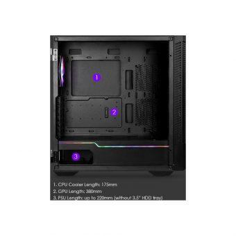 MSI MPG Velox 100P Airflow Midi Tower Tempered Glass Black 306-7G18P21-809 - Image 6