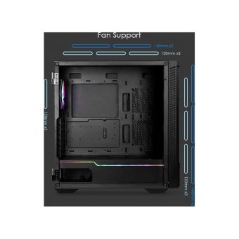 MSI MPG Velox 100P Airflow Midi Tower Tempered Glass Black 306-7G18P21-809 - Image 7