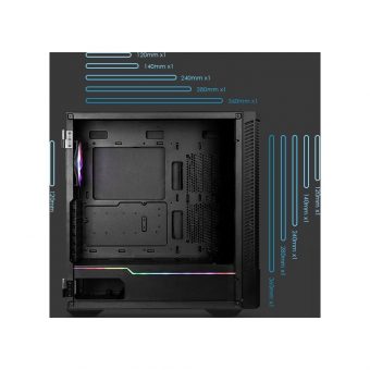 MSI MPG Velox 100P Airflow Midi Tower Tempered Glass Black 306-7G18P21-809 - Image 8
