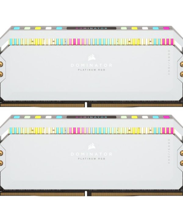 Corsair Dominator Platinum RGB 64GB (2 x 32GB) 5200MHz DDR5 White CMT64GX5M2B5200C40W