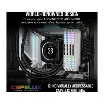 Corsair Dominator Platinum RGB 64GB (2 x 32GB) 5200MHz DDR5 White CMT64GX5M2B5200C40W - Image 9